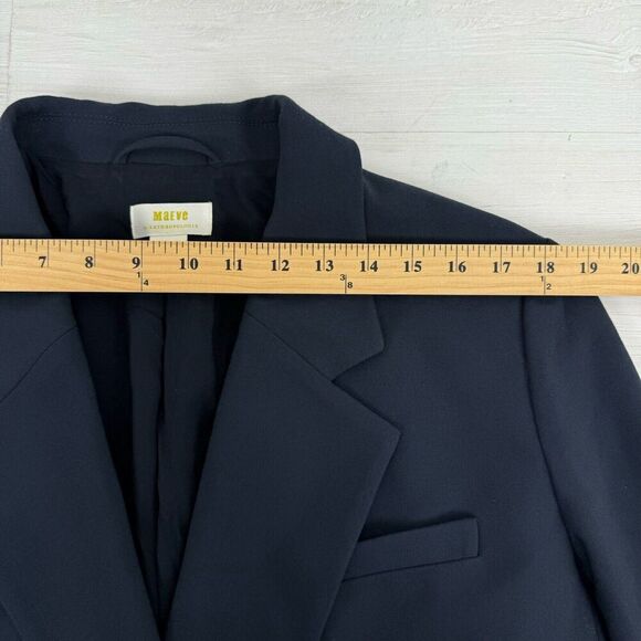 Anthropologie Maeve Double Breasted Blazer Women 16P Navy Oversized Office - Picture 11 of 16